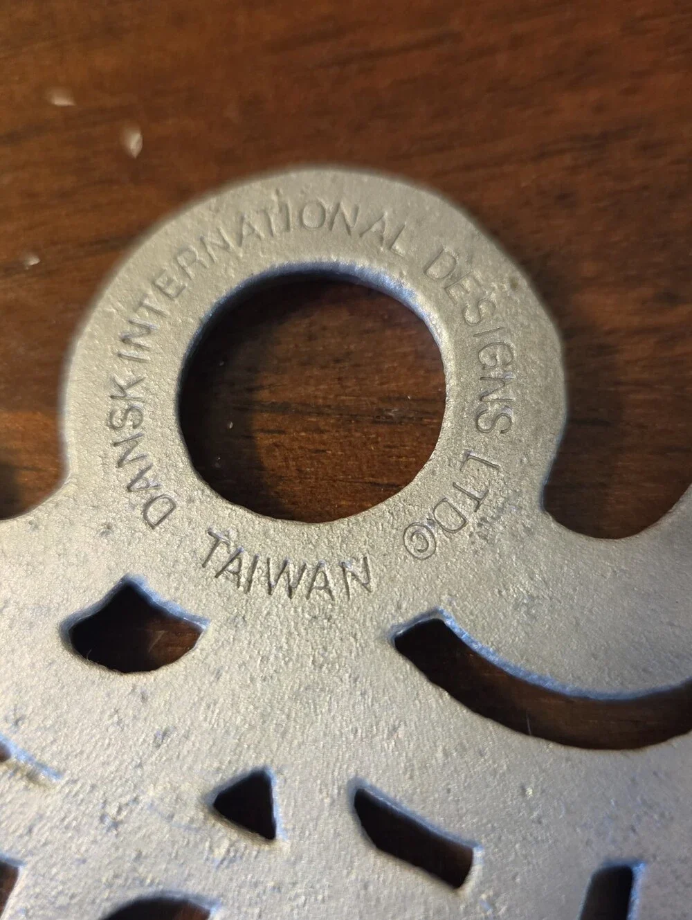 Vtg Dansk International Cast Aluminum Trivet Silver Modern Fish 8